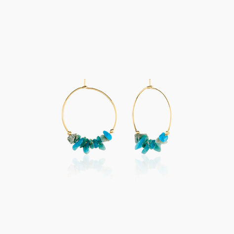 Créoles Juha Plaque Or Jaune Apatite - Boucles d'oreilles créoles Femme | Histoire d’Or