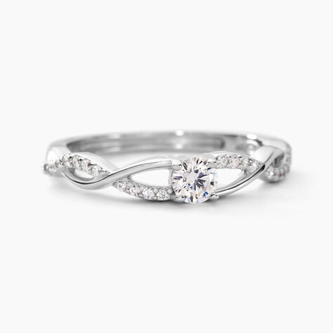 Bague Phoebus Argent Blanc Oxyde De Zirconium - Bagues solitaires Femme | Histoire d’Or