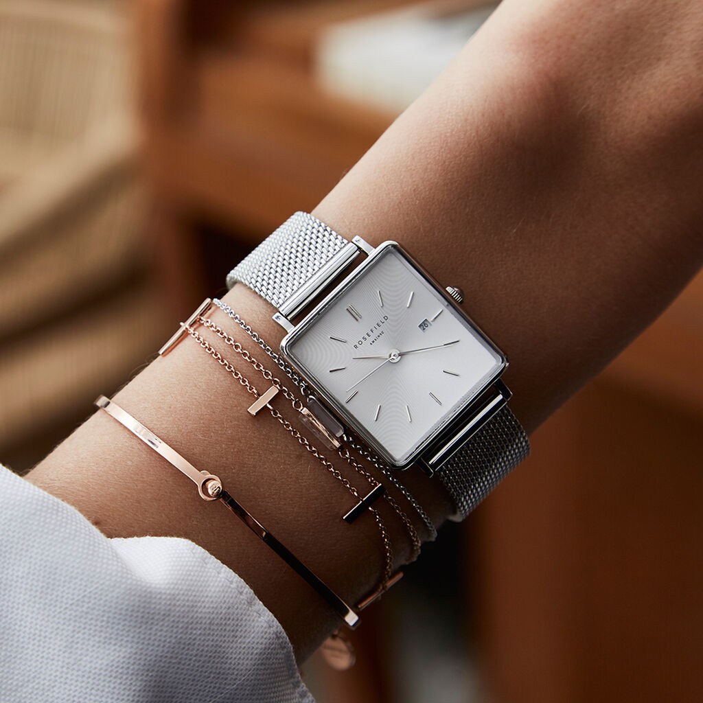 Montre Rosefield The Boxy Blanc - Montres Femme | Histoire d’Or