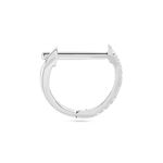 Cr&eacute;ole Unitaire Aryanna Or Blanc Diamant - Boucles d'oreilles cr&eacute;oles Famille | Histoire d&rsquo;Or