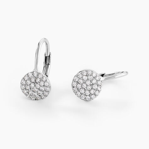 Boucles D'oreilles Pendantes Feyza Argent Blanc Oxyde De Zirconium