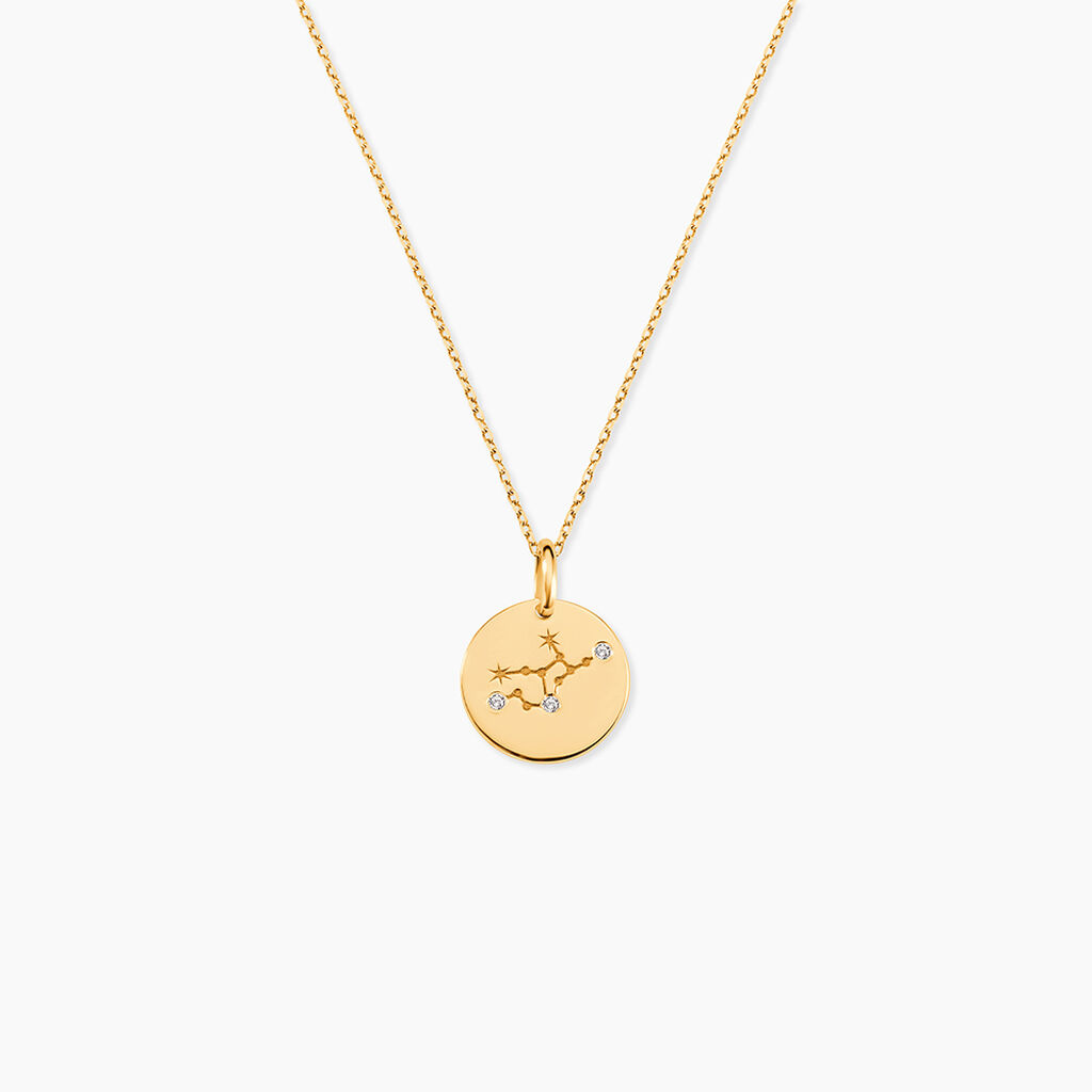 Pendentif Or Jaune Astraea Oxyde De Zirconium - Pendentifs Communion Femme | Histoire d&rsquo;Or