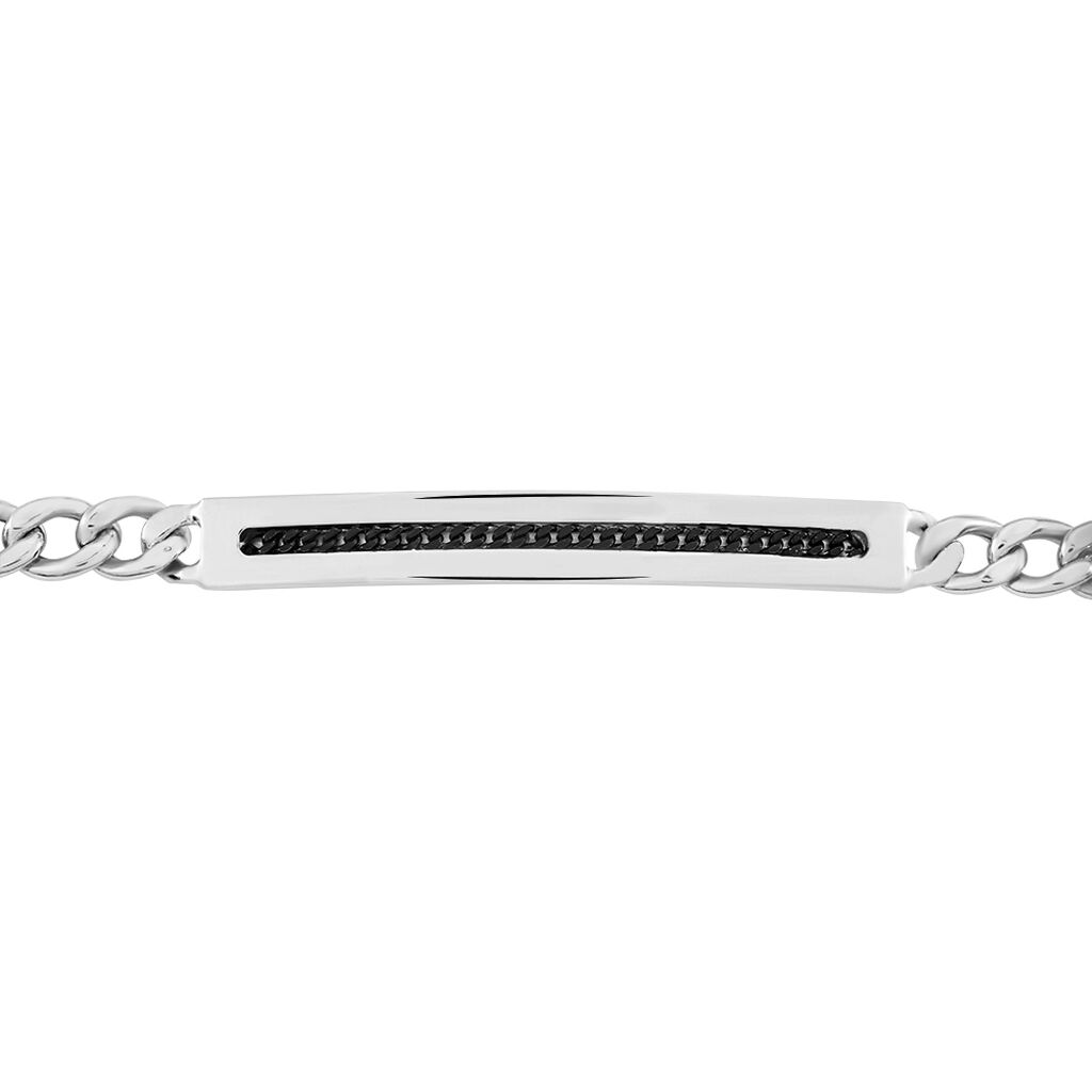 Bracelet Identité Argent Edgar - Gourmettes Homme | Histoire d’Or