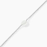 Bracelet Evren Argent Blanc Pierre De Synthese - Bracelets Femme | Histoire d&rsquo;Or