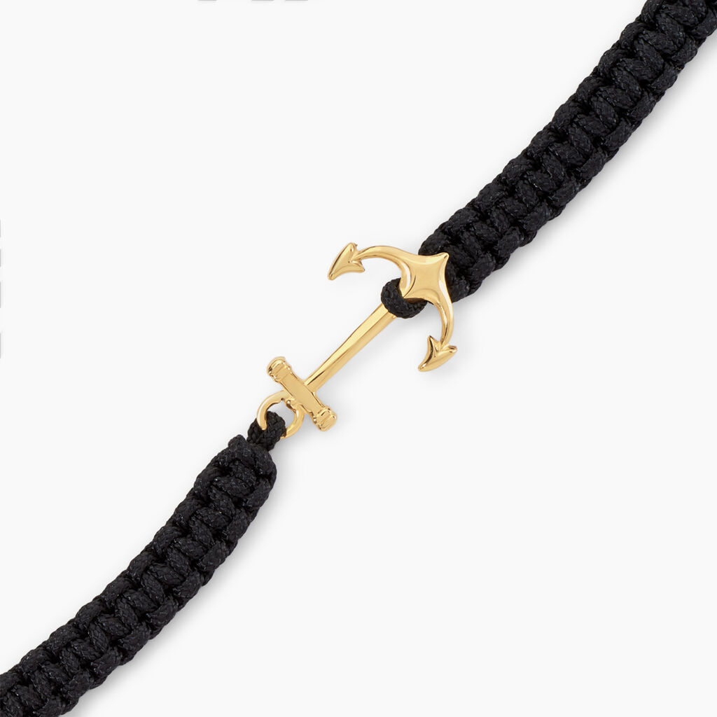Bracelet Ancora Or Jaune - Bracelets cordon Homme | Histoire d’Or