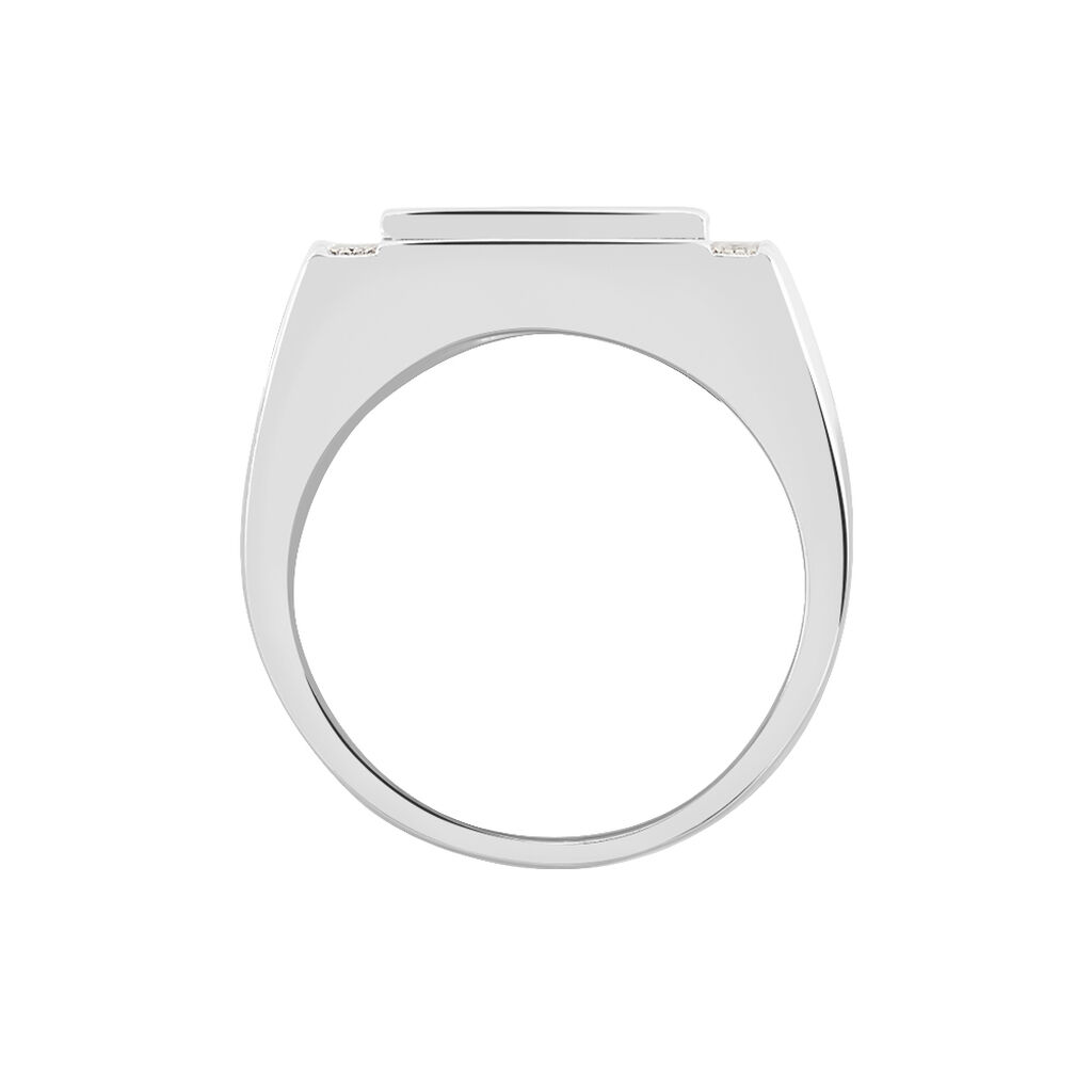 Chevalière Owena Argent Blanc Oxyde De Zirconium - Chevalières Homme | Histoire d’Or