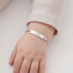 Bracelet Identit&eacute; Esta Maille For&ccedil;at Or Blanc - Bracelets Communion Enfant | Histoire d&rsquo;Or