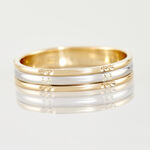 Alliance Marvin Demi Jonc Classique Or Bicolore - Alliances Unisex | Histoire d&rsquo;Or