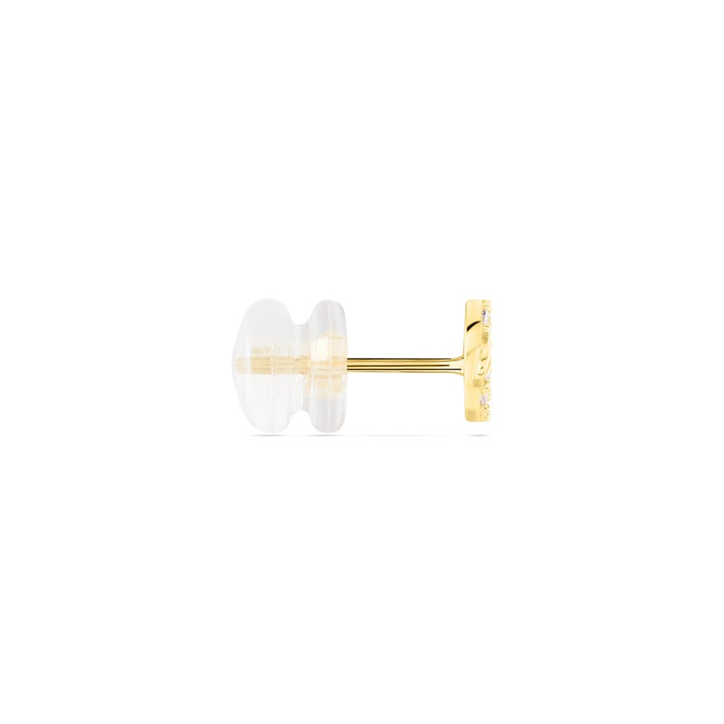 Boucles D'oreille Puce Unitaire Uranus Or Jaune Oxyde De Zirconium - Clous d'oreilles Famille | Histoire d’Or