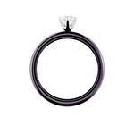 Bague Solitaire Ceramik Design Argent  Oxyde De Zirconium Et C&eacute;ramique - Bagues solitaires Femme | Histoire d&rsquo;Or