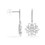 Boucles D'oreilles Pendantes Italane Or Blanc Diamant - Boucles d'oreilles pendantes Femme | Histoire d&rsquo;Or