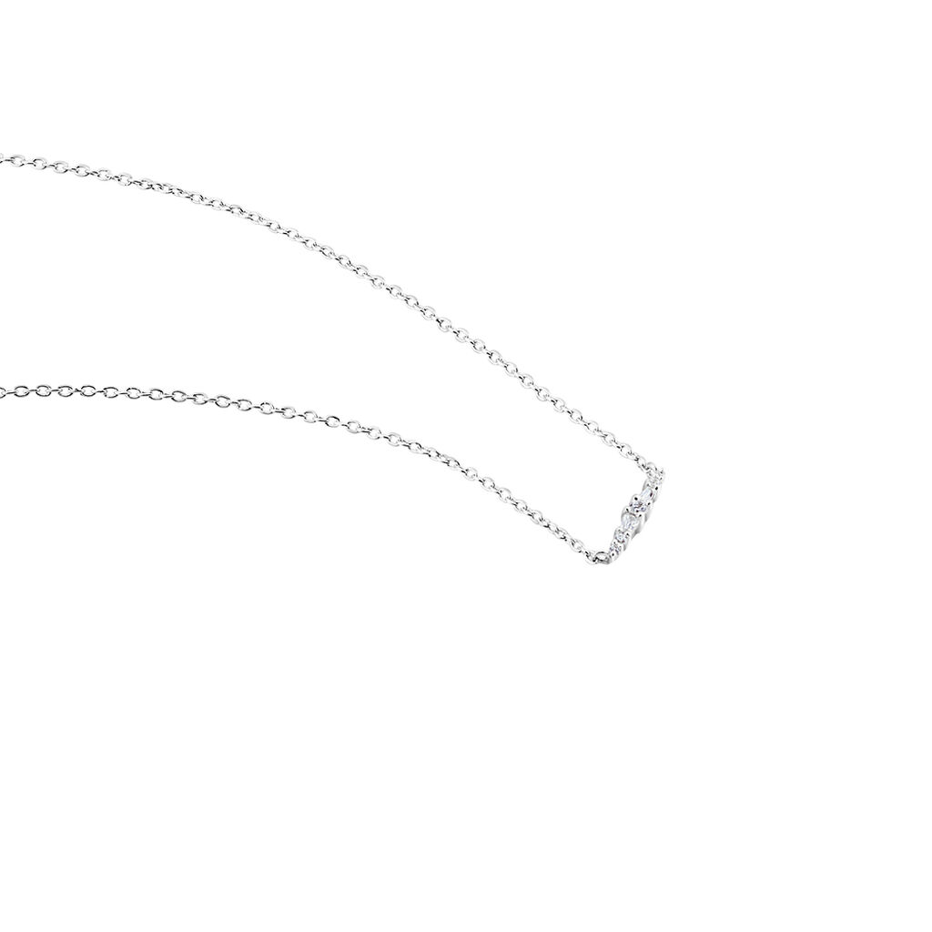 Collier Adriaan Argent Blanc Oxyde De Zirconium - Colliers fantaisie Femme | Histoire d&rsquo;Or