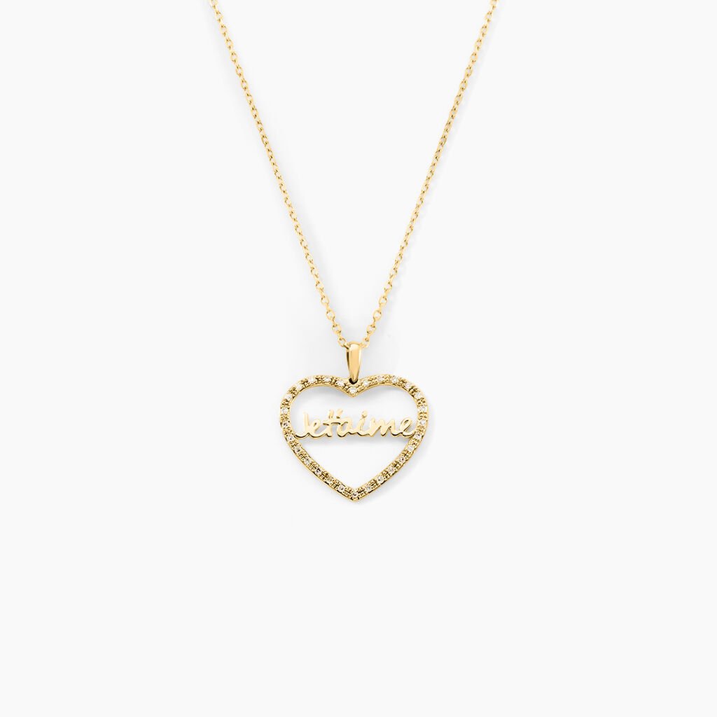 Pendentif Loove Or Jaune Diamant - Pendentifs Femme | Histoire d&rsquo;Or