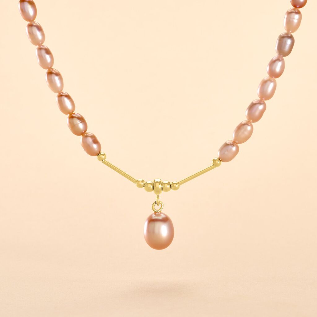 Collier Stella-Rose Or Jaune Perle De Culture - Colliers Femme | Histoire d&rsquo;Or