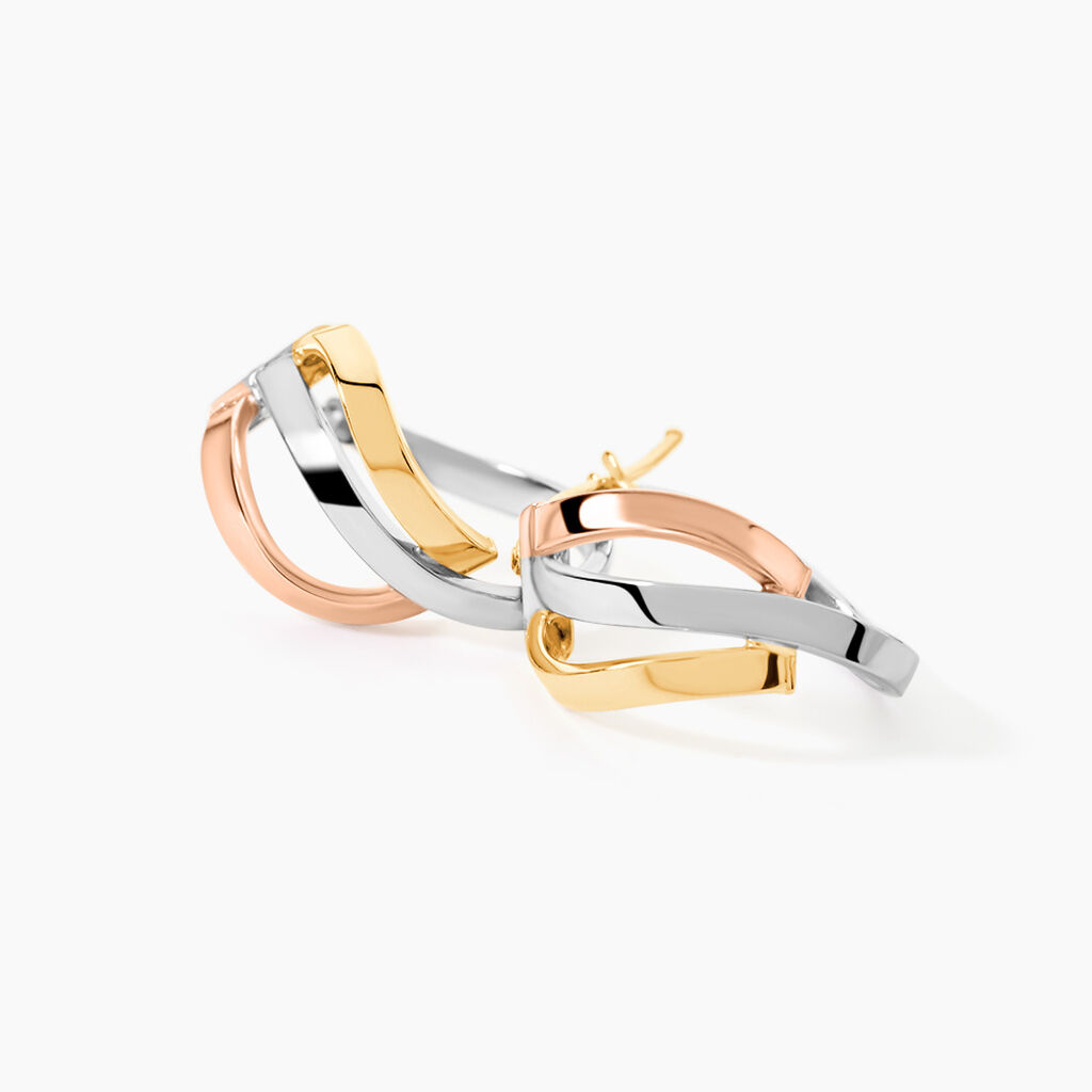 Cr&eacute;oles Horus Or Tricolore - Boucles d'oreilles cr&eacute;oles Femme | Histoire d&rsquo;Or
