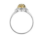 Bague Reetta Argent Blanc Ambre - Bagues solitaires Femme | Histoire d&rsquo;Or