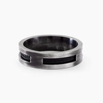 Bague Phebus Him Cosme Acier Noir - Bagues fantaisie Homme | Histoire d&rsquo;Or
