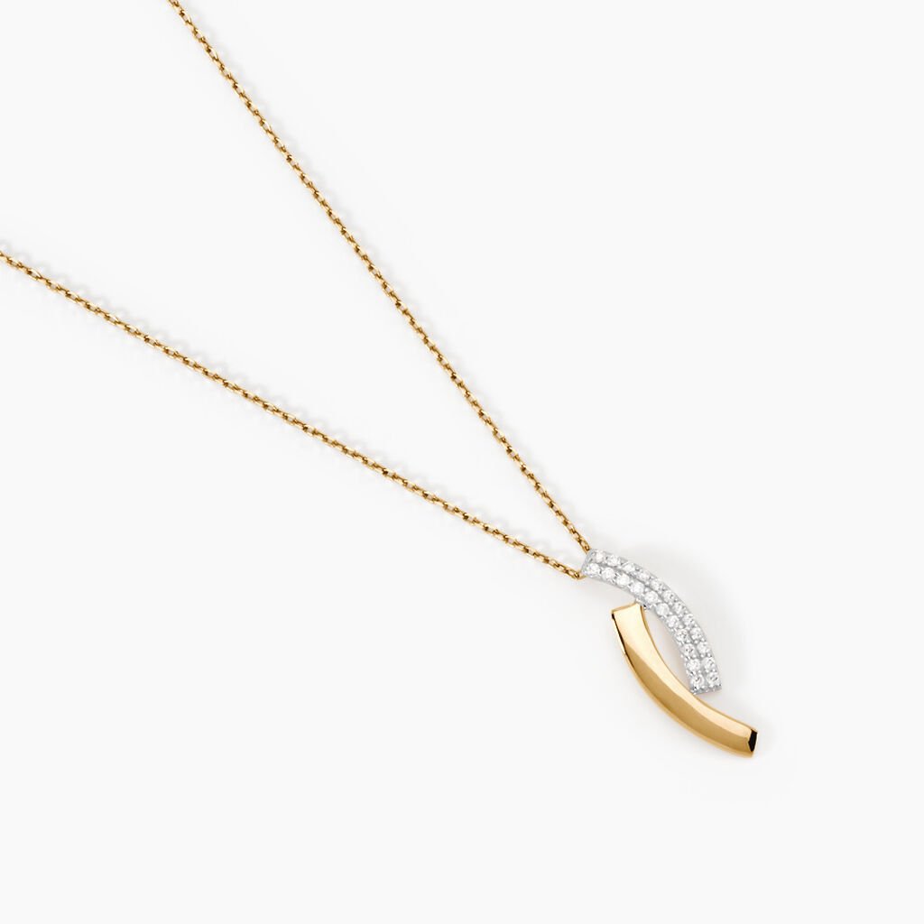 Collier Vero Or Jaune Oxyde De Zirconium - Colliers Femme | Histoire d’Or