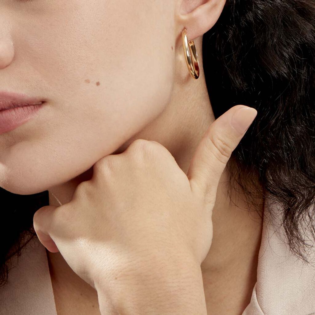 Créoles Shalana Or Jaune - Boucles d'oreilles créoles Femme | Histoire d’Or