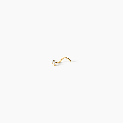 Piercing De Nez Fethi Serti Griffe Or Jaune Oxyde De Zirconium - Piercing Nez Femme | Histoire d&rsquo;Or