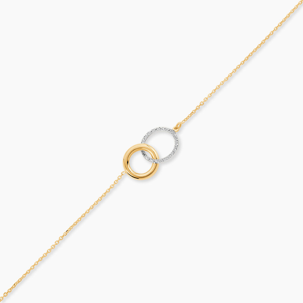 Bracelet Or Bicolore Gontrania - Bijoux sans pierre Femme | Histoire d&rsquo;Or