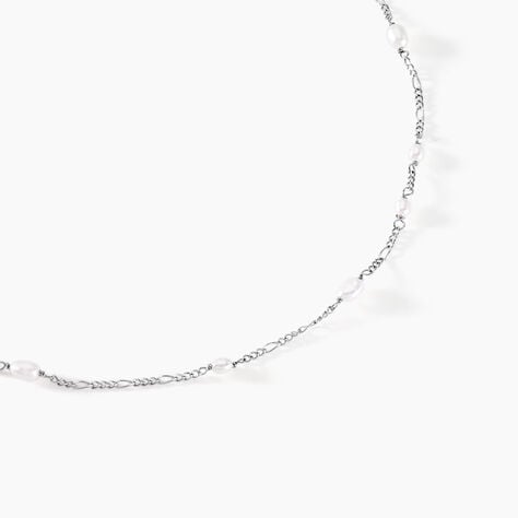 Collier Onassis Argent Blanc Perle De Culture - Colliers fantaisie Femme | Histoire d&rsquo;Or