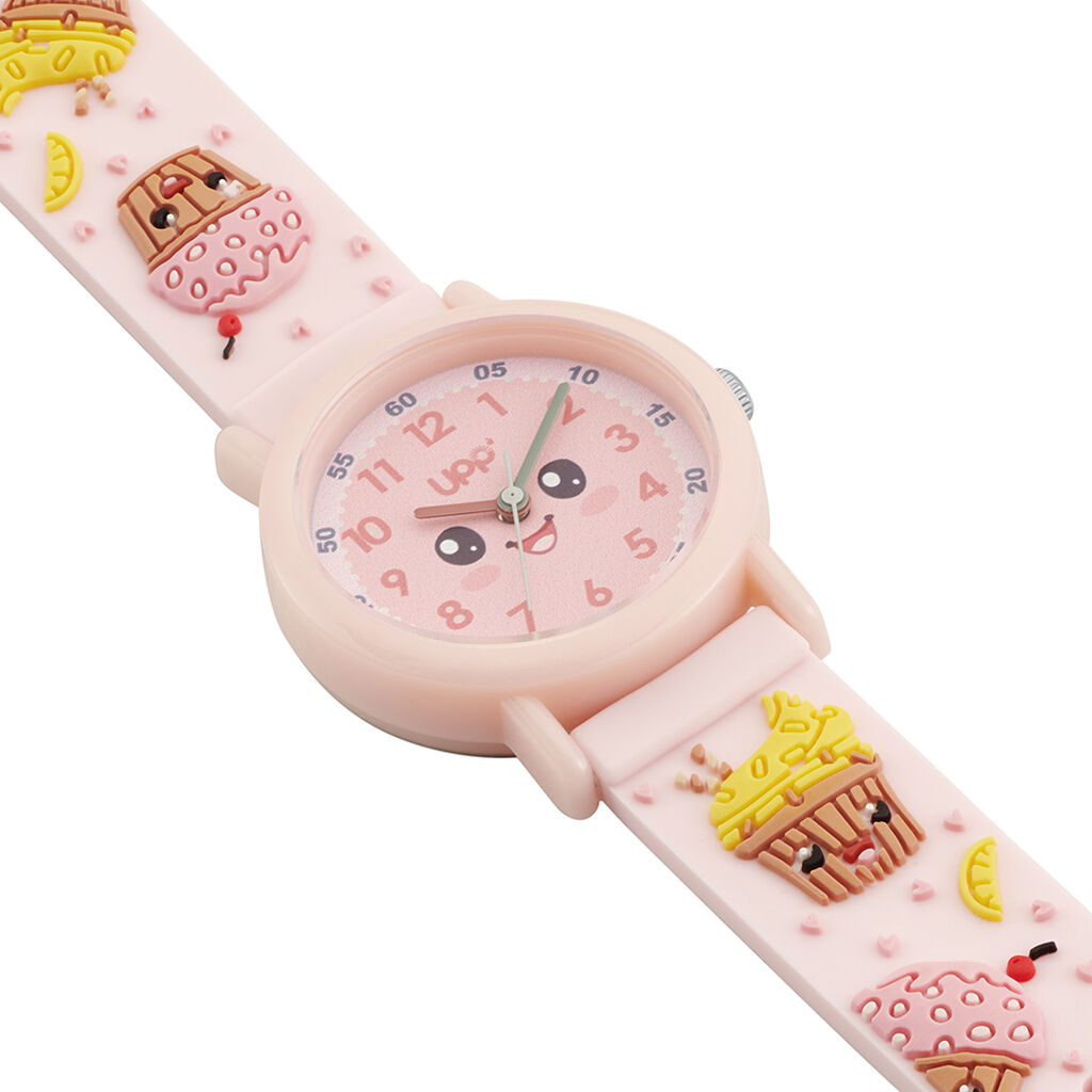Montre Upp Tikky Muffin P&ecirc;che - Montres Enfant | Histoire d&rsquo;Or