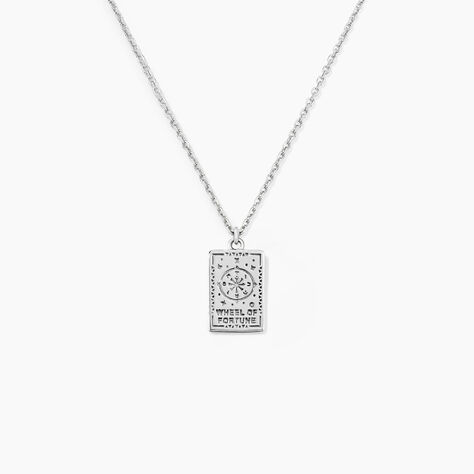 Collier Tarot Argent Blanc - Colliers fantaisie Homme | Histoire d’Or
