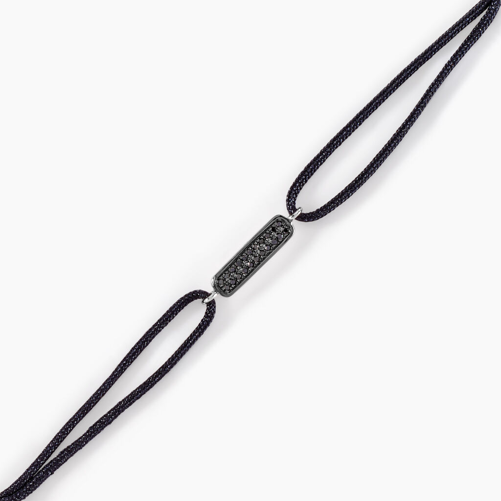 Bracelet Black Diamond Or Blanc Diamant Noirs - Bracelets cordon Homme | Histoire d’Or