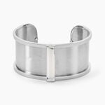 Bracelet Jonc Melvyna Acier Blanc Pierre De Synthese - Bracelets joncs Femme | Histoire d&rsquo;Or