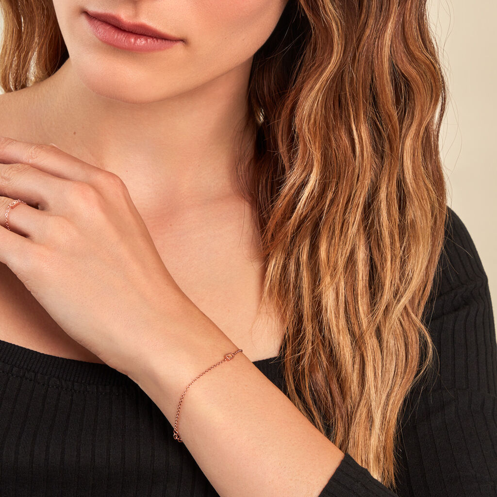Bracelet Lipa Argent Rose Oxyde De Zirconium - Bracelets Femme | Histoire d’Or