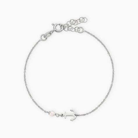 Bracelet Gwenaelle Argent Blanc Perle D'imitation - Bracelets Femme | Histoire d&rsquo;Or