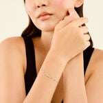 Bracelet Polka Argent Jaune Email Bleu Oxyde De Zirconium - Bracelets Chretiens Femme | Histoire d&rsquo;Or