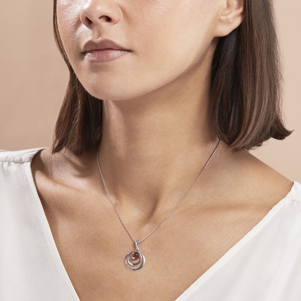 Collier Argent Blanc Alanna Ambre - Colliers fantaisie Femme | Histoire d’Or