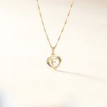 Pendentif Eudocie Coeur Lettre Or Jaune - Pendentifs Famille | Histoire d&rsquo;Or