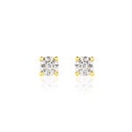 Boucles D'oreilles Puces Victoria Or Jaune Diamant - Clous d'oreilles Femme | Histoire d&rsquo;Or