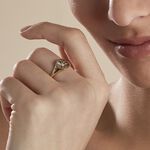 Chevali&egrave;re Plaqu&eacute; Or Crepinien Oxyde De Zirconium - Bagues solitaires Femme | Histoire d&rsquo;Or