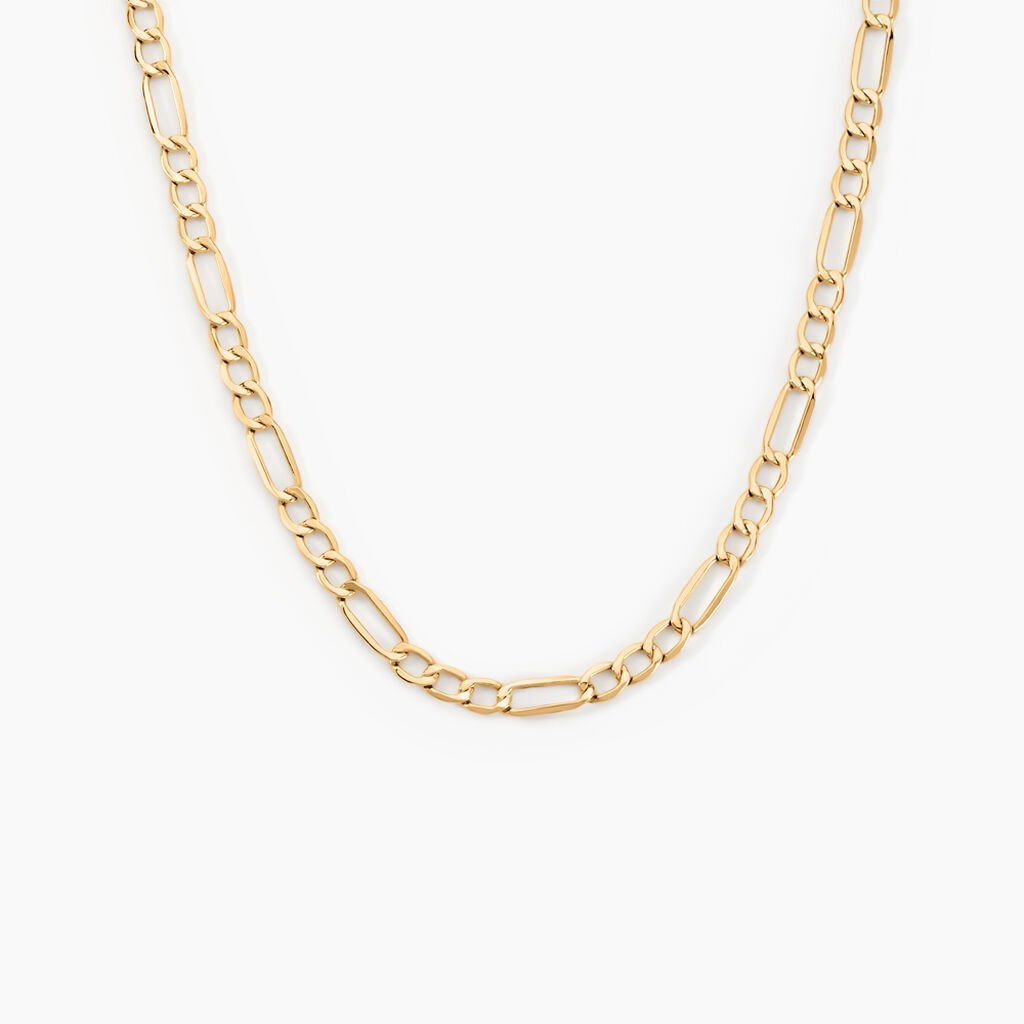 Collier Or Jaune Cameo Maille Alternée 1/3 - Chaines Homme | Histoire d’Or