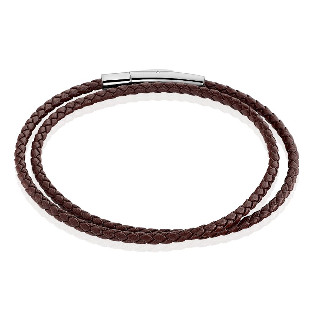 Bracelet Calvino Acier Blanc - Bracelets Cuir Homme | Histoire d&rsquo;Or