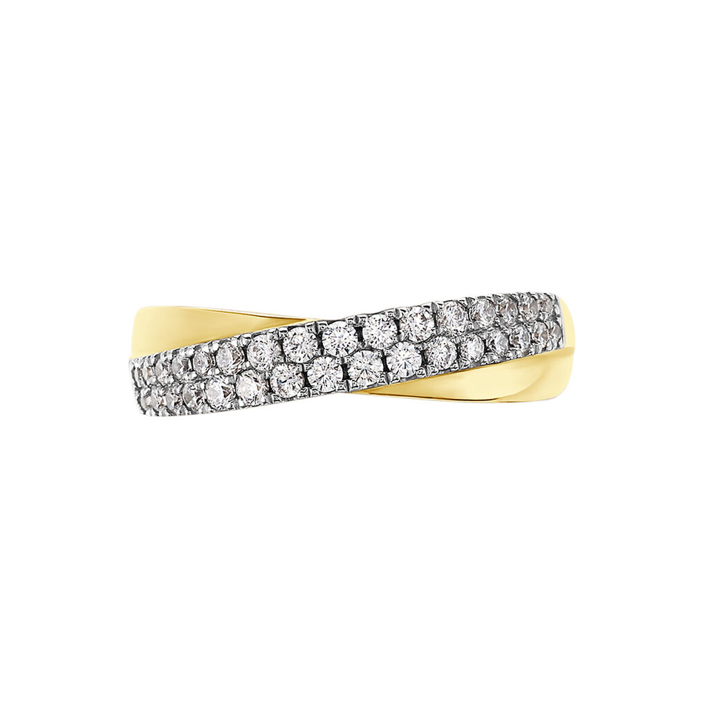 Bague Aglae Or Jaune Oxyde De Zirconium - Bagues avec pierre Femme | Histoire d’Or