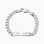 Bracelet Identit&eacute; Casper Argent Blanc - Gourmettes Femme | Histoire d&rsquo;Or
