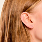 Boucles D'Oreilles Puces Lorens Argent Dor&eacute; A L'Or 750/1000 Oxyde De Zirconium - Boucles d'oreilles fantaisie Enfant | Histoire d&rsquo;Or