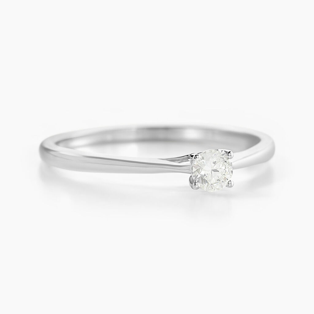 Bague Solitaire Or Blanc Aphrodite Diamant - Bagues solitaires Femme | Histoire d’Or