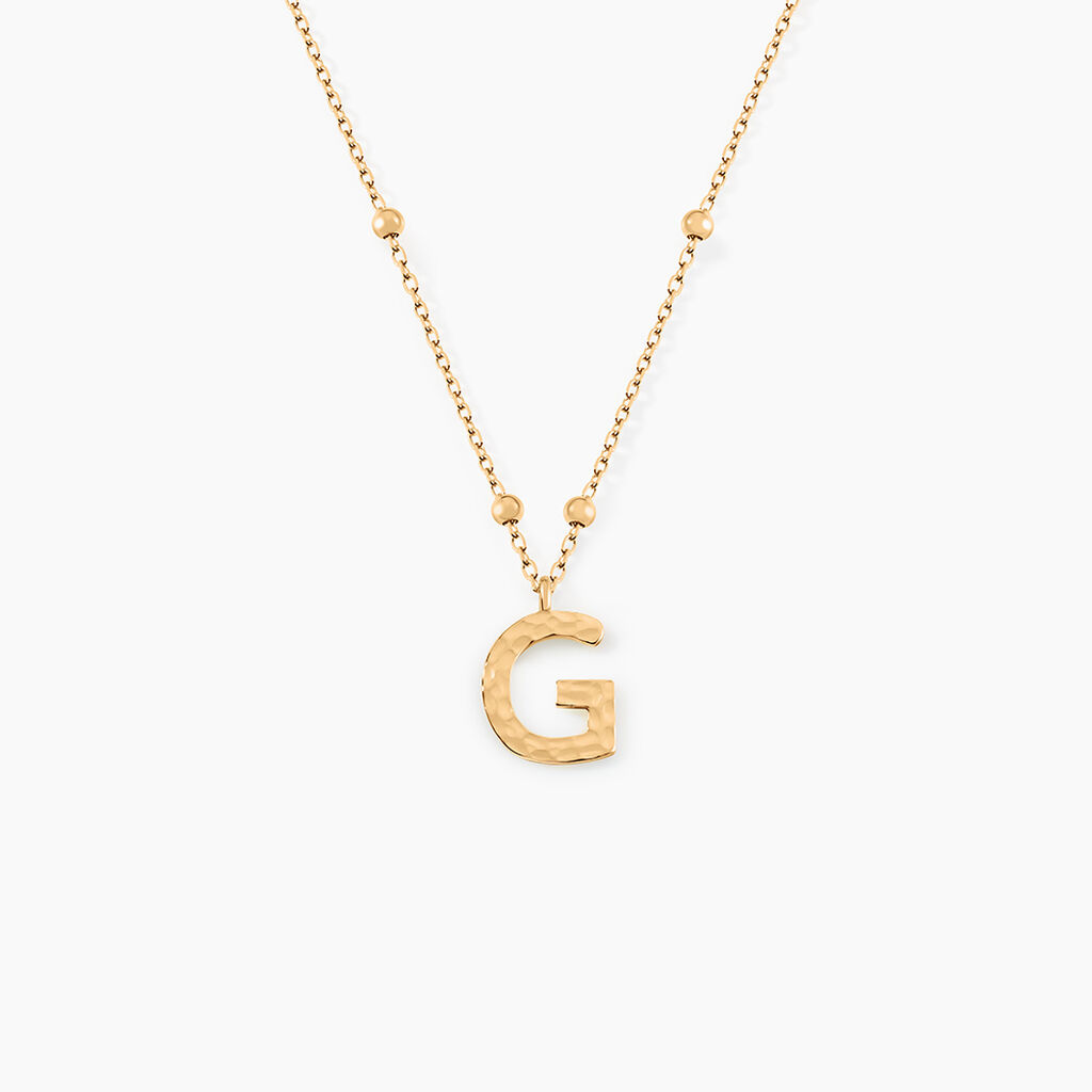 Collier Plaqué Or Jaune Lettra - Colliers fantaisie Femme | Histoire d’Or