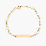Bracelet Identit&eacute; Eowyn Maille Fantaisie Or Jaune - Bracelets Communion Enfant | Histoire d&rsquo;Or
