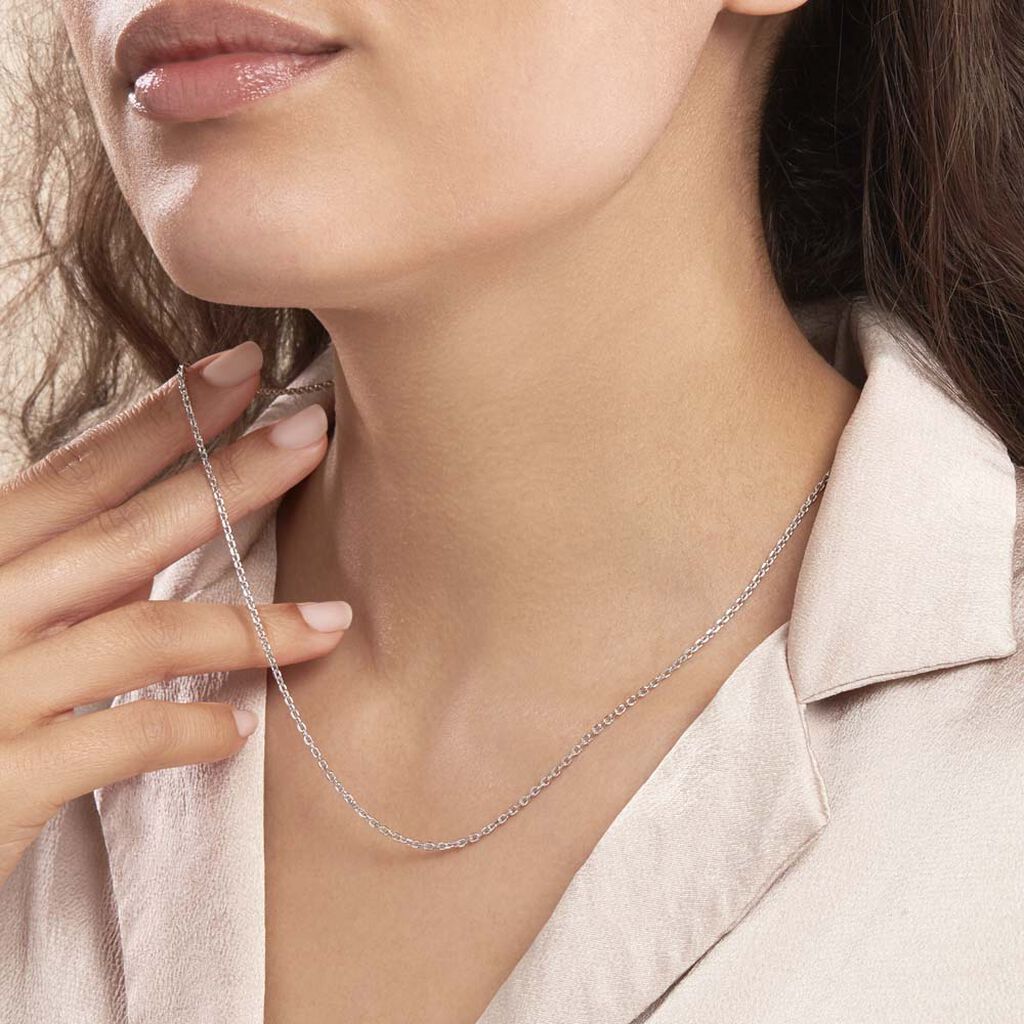 Chaîne Claudine Maille Forçat Argent Blanc - Chaines Unisex | Histoire d’Or
