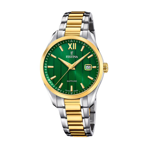 Montre Festina Swiss Made Vert - Montres suisses Homme | Histoire d’Or