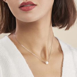 Collier Rada Maille Venitienne Argent Blanc Perle De Culture - Colliers fantaisie Femme | Histoire d’Or