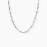 Cha&icirc;ne Vivian Maille Alternee 1/3 Argent Blanc - Chaines Homme | Histoire d&rsquo;Or