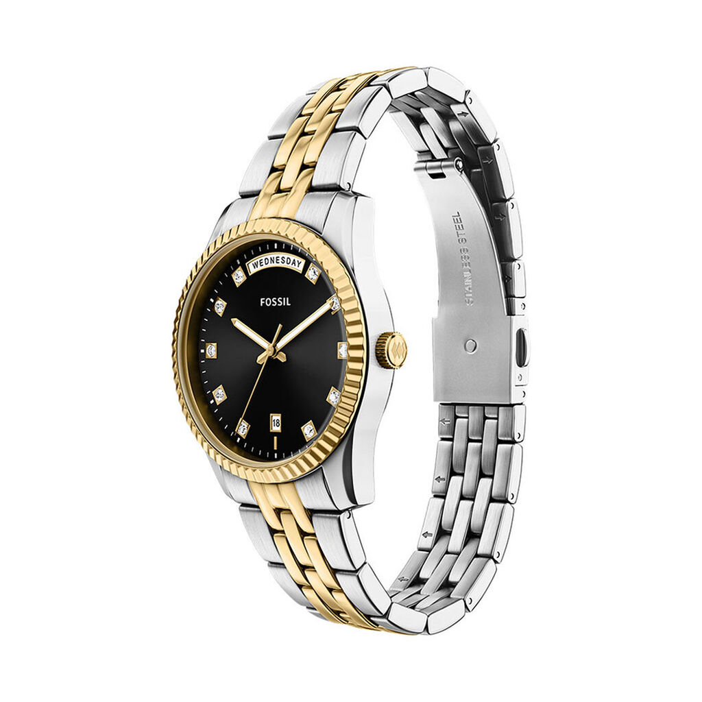 Montre Fossil Scarlette Noir - Montres Femme | Histoire d&rsquo;Or